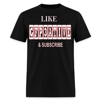 Like and subscribe - Men's T-Shirt - black - Front - Jose (178cm)