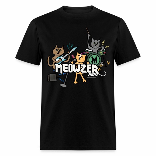 Meowzer! Funny Cute Cat Kitty Band, Adorable Silly - Men's T-Shirt