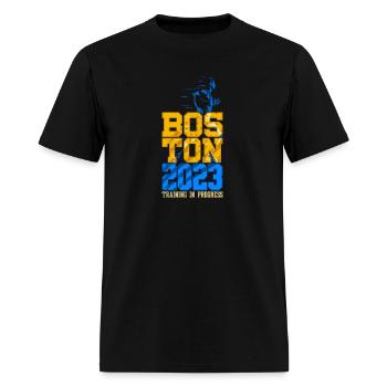 Boston 2023 Marathon Training In Progress - Men's T-Shirt - black - Front - Jose (178cm)