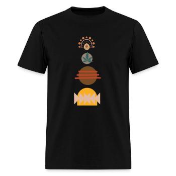 abstract - Men's T-Shirt - black - Front - Jose (178cm)