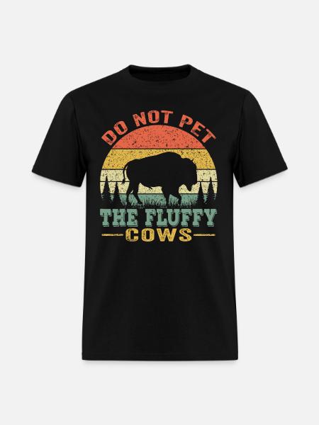don t pet the fluffy cows - Men's T-Shirt - black