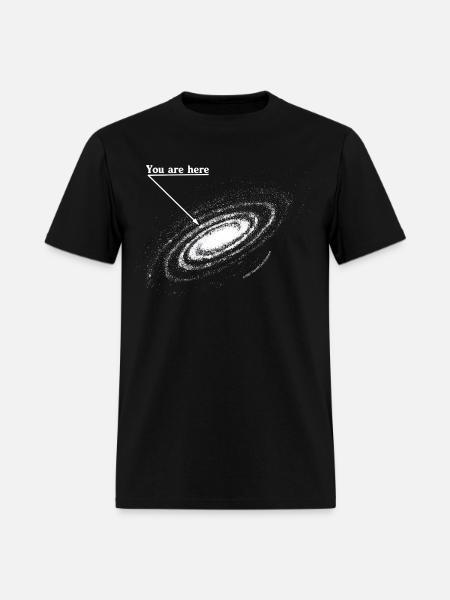 You are here: Milky Way galaxy map - Men's T-Shirt - black