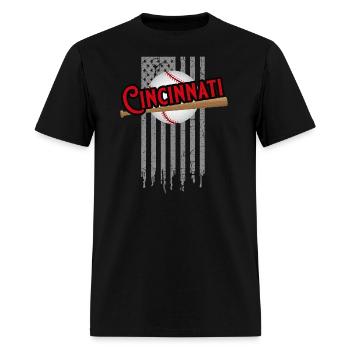 Cincinnati OH USA Flag The Queens Chip City - Men's T-Shirt - black - Front - Jose (178cm)