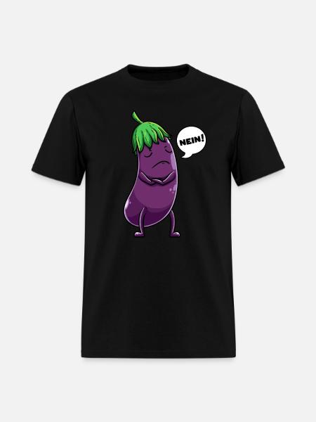 Eggplant Fruit Vegetable Vegetarian - Men's T-Shirt - black