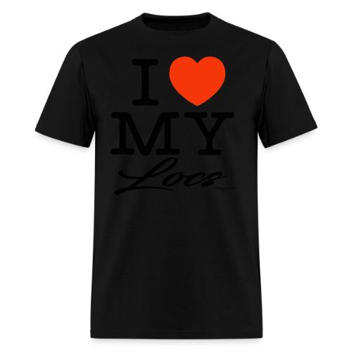 I LOVE MY LOCS (black text design) - Men's T-Shirt