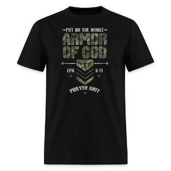 Camo Armor Of God s Religious Camouflage - Men's T-Shirt - black - Front - Jose (178cm)