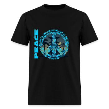 peace1 - Men's T-Shirt - black - Front - Jose (178cm)