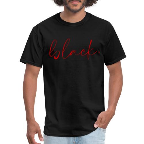 black tee red2 - Men's T-Shirt