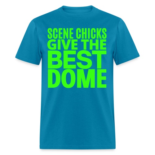 Scene Chicks Give The Best Dome (neon green font) - Men's T-Shirt