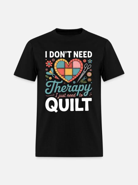 Therapy Quilt Heart Patch - Men's T-Shirt - black
