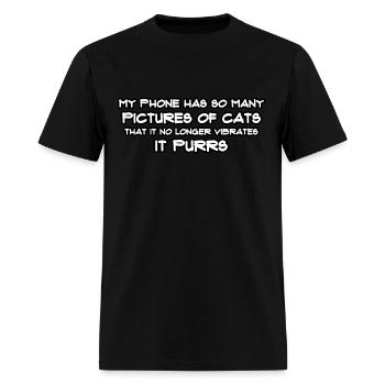 My phone purrs - Men's T-Shirt - black - Front - Jose (178cm)