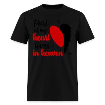 Part of my Heart Lives in Heaven - Men's T-Shirt - black - Front - Jose (178cm)