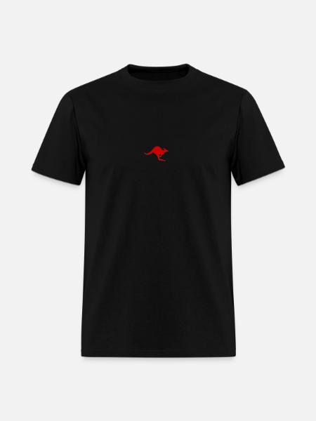 red kangaroo - Men's T-Shirt - black