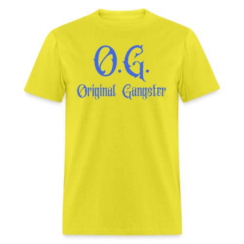 O.G. Original Gangster (in royal blue letters) - Men's T-Shirt