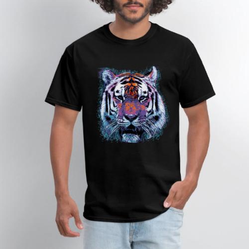 Retro 80's Tiger Face Splatter Paint