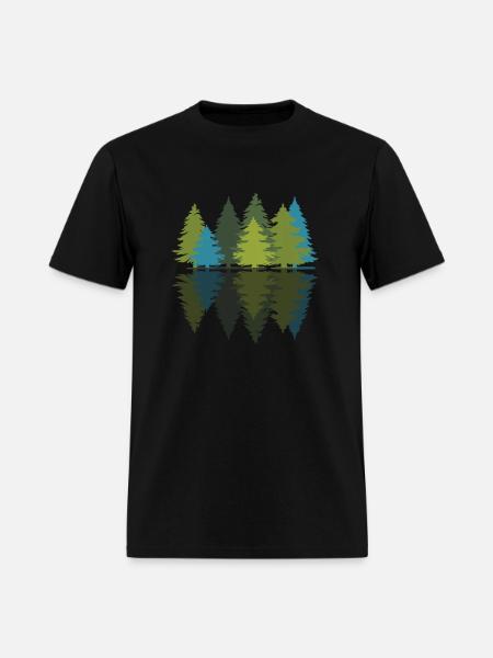 Forest Pine Trees - Men's T-Shirt - black