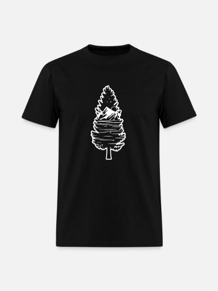 Forest Pine Tree - Men's T-Shirt - black
