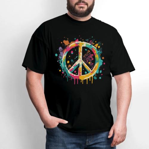 Peace Sign Paint Splatter Graffiti