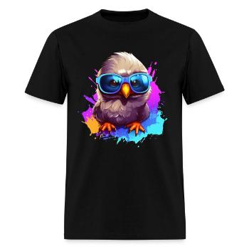 pigeon bird colorful - Men's T-Shirt - black - Front - Jose (178cm)