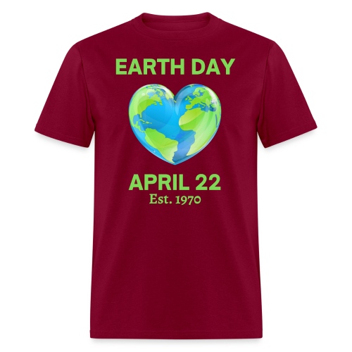 EARTH DAY April 22 Est 1970 - Earth Heart Design - Men's T-Shirt