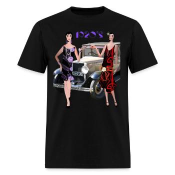 Roaring Twenties Flapper Girls - Men's T-Shirt - black - Front - Jose (178cm)