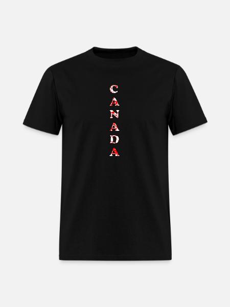 Vertical Canada Day - Men's T-Shirt - black