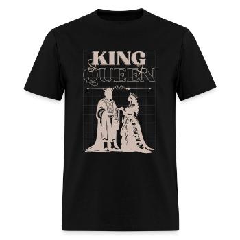 king queen married couple boyfriend girlfriend - Men's T-Shirt - black - Front - Jose (178cm)
