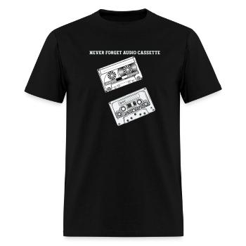 Never Forget Audio Cassette - Men's T-Shirt - black - Front - Jose (178cm)