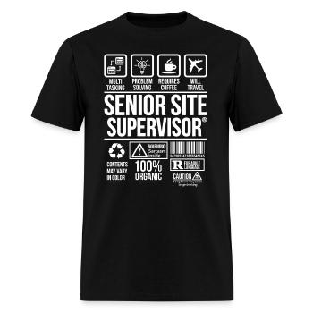 Senior site supervisor | #TSM - Men's T-Shirt - black - Front - Jose (178cm)