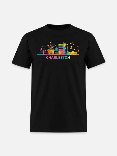 Charlestonian Skyline Charleston - Men's T-Shirt - black