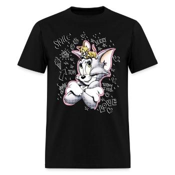 Tom and Jerry Sketch - Men's T-Shirt - black - Front - Jose (178cm)