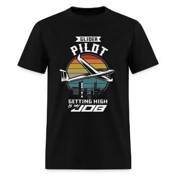 GLIDER PILOT - Men's T-Shirt - black - Front - Jose (178cm)