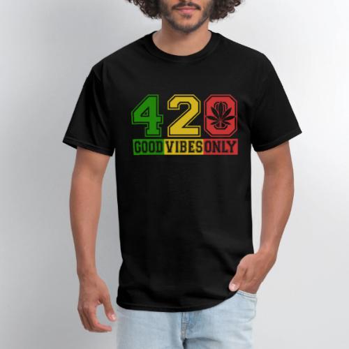 Witty 420 GoodVibes Herb Weed Marijuana Design - Men's T-Shirt