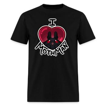 I <3 MothMan - Men's T-Shirt - black - Front - Jose (178cm)