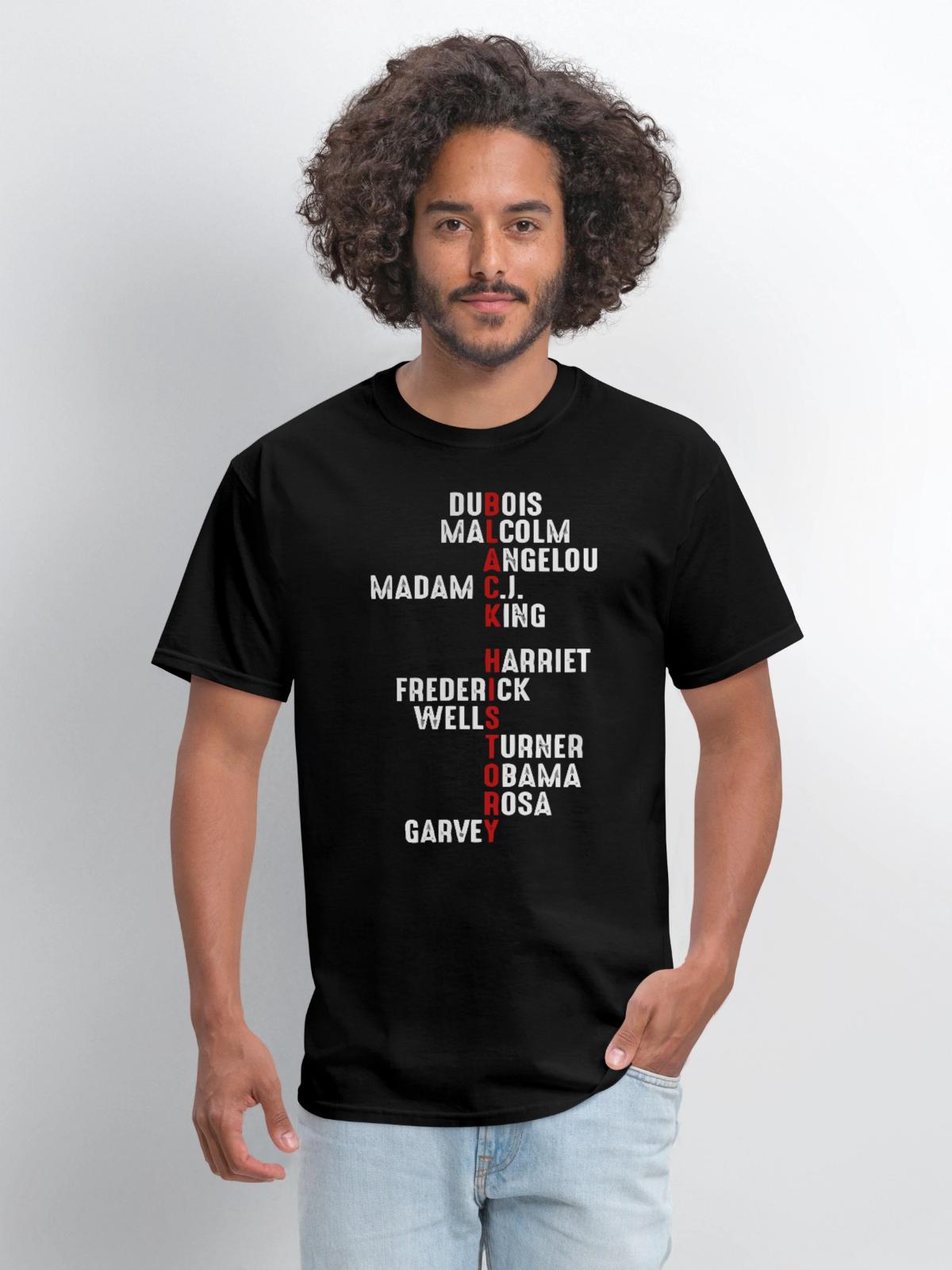 Black history shirt - Men's T-Shirt - black - Front - Jose (178cm)
