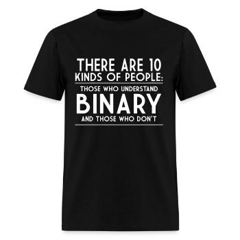 Kinds Of People Binary Funny Programmer Nerd Geek - Men's T-Shirt - black - Front - Jose (178cm)