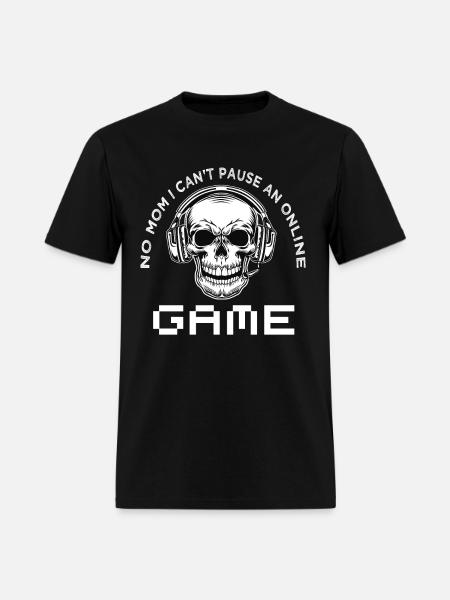 no mom i can't pause an online game - Men's T-Shirt - black