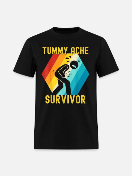 Tummy Ache Survivor - Men's T-Shirt - black
