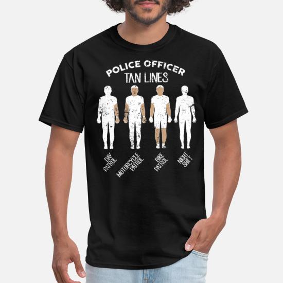 Police Officer Tan Lines Funny Police Tshirt' Men's T-Shirt | Spreadshirt