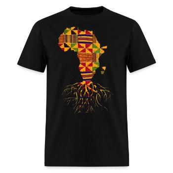 Cool Africa Map Traditional Kente Cloth African - Men's T-Shirt - black - Front - Jose (178cm)