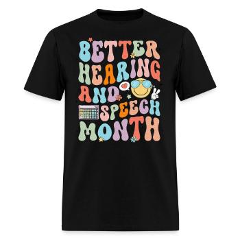 Better Hearing and Speech Month - Men's T-Shirt - black - Front - Jose (178cm)