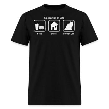 Necessities Of Life Food Shelter Birman Cat - Men's T-Shirt - black - Front - Jose (178cm)