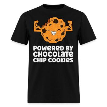 Powered By Chocolate Chip Cookies - Men's T-Shirt - black - Front - Jose (178cm)