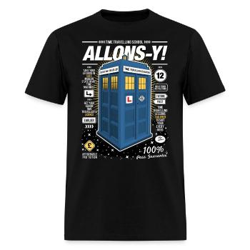 Time Travelling Lessons - Men's T-Shirt - black - Front - Jose (178cm)