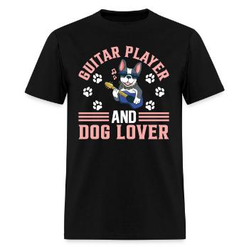 Guitarist Guitar Player - Guitar Player And Dog Lo - Men's T-Shirt - black - Front - Jose (178cm)