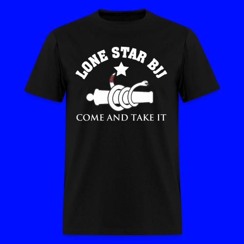 Lone Star BJJ - Come and Take It - White and Red - Men's T-Shirt