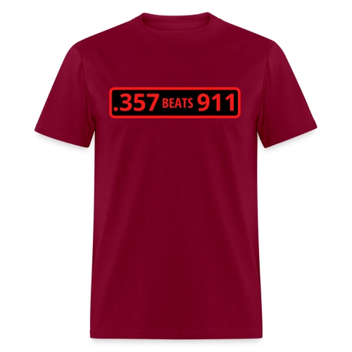 .357 Beats 911 (into a red rectangle) - Men's T-Shirt