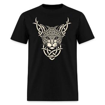 Celtic Cat Knot - Men's T-Shirt - black - Front - Jose (178cm)