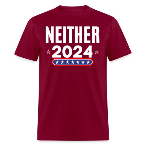 Neither 2024, Apolitical, Nobody For President - Men's T-Shirt