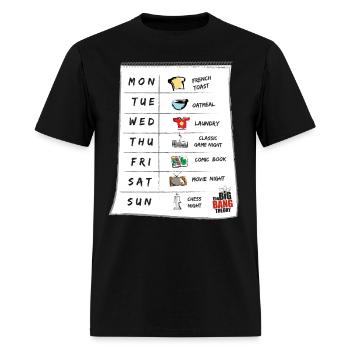 The Big Bang Theory Sheldon's calendar - Men's T-Shirt - black - Front - Jose (178cm)